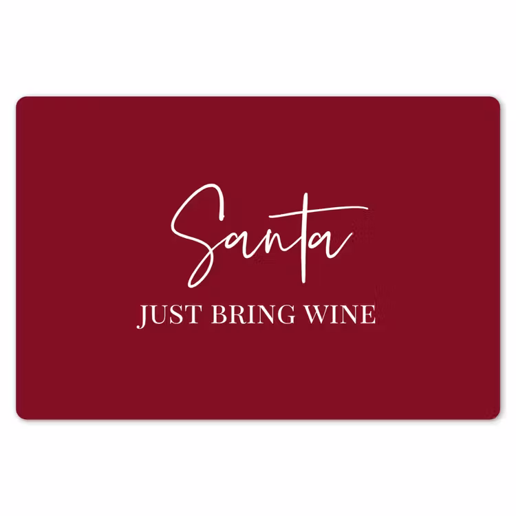 Santa - Wine - Rood - Kerst - Kerstman Placemat vinyl groot -zzsfeer1_Kitchenyeah-website