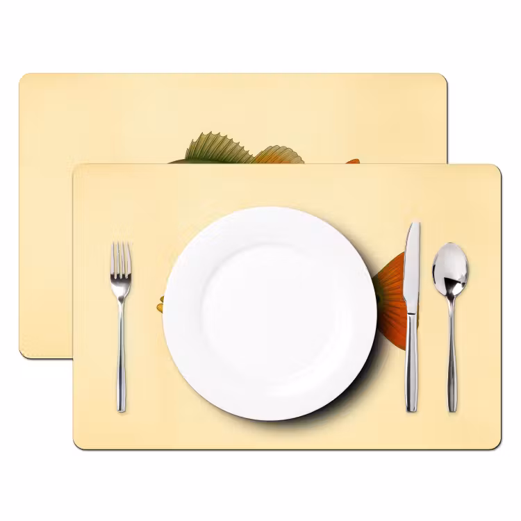 Schubben - Vis - Groen - Illustratie Placemat vinyl groot -zzsfeer2_Kitchenyeah-website