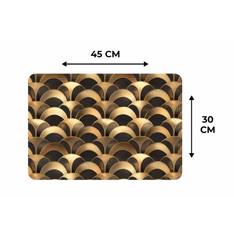 Schubben - Structuur - Goud Placemat vinyl groot 368 -specs