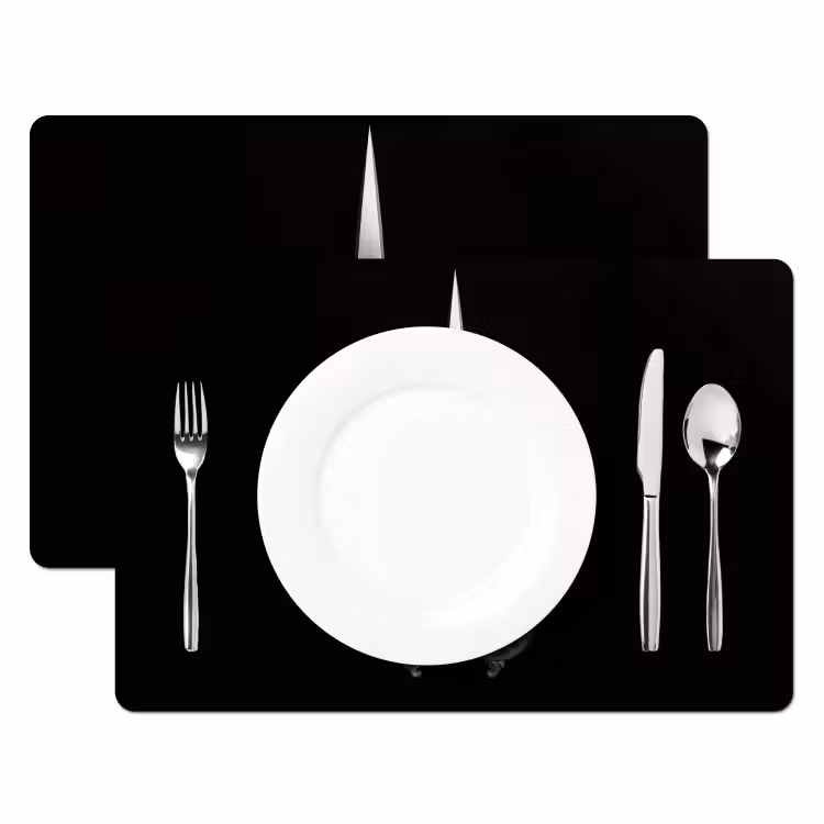 Schaar - Delfts blauw - Zwart Placemat vinyl groot -zzsfeer2_Kitchenyeah-website