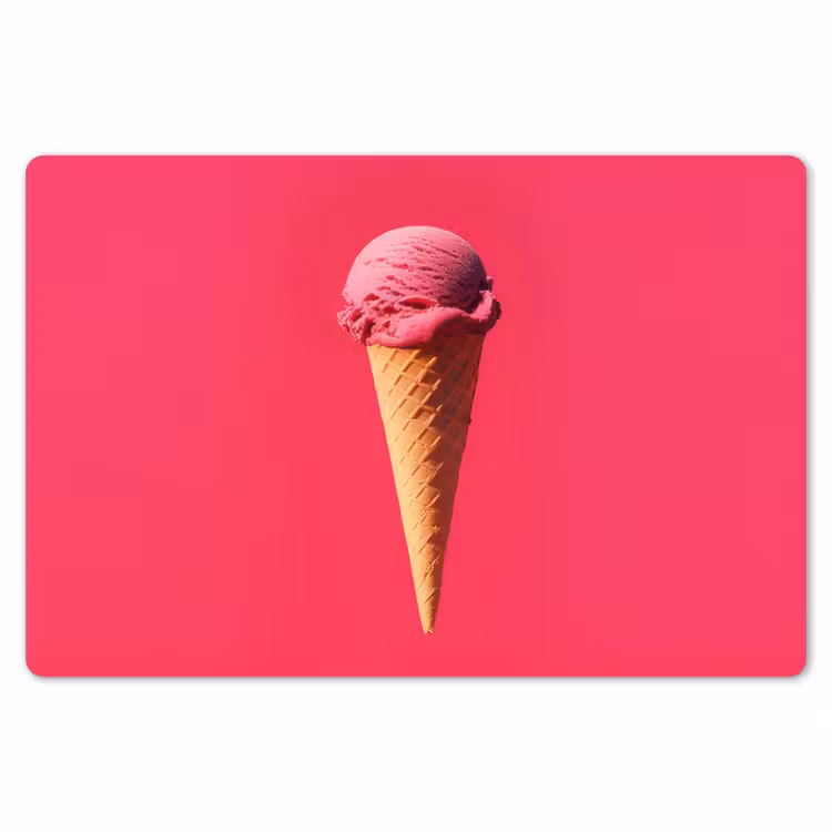 Schepijs - Roze - Hoorntje Placemat vinyl groot -zzsfeer1_Kitchenyeah-website