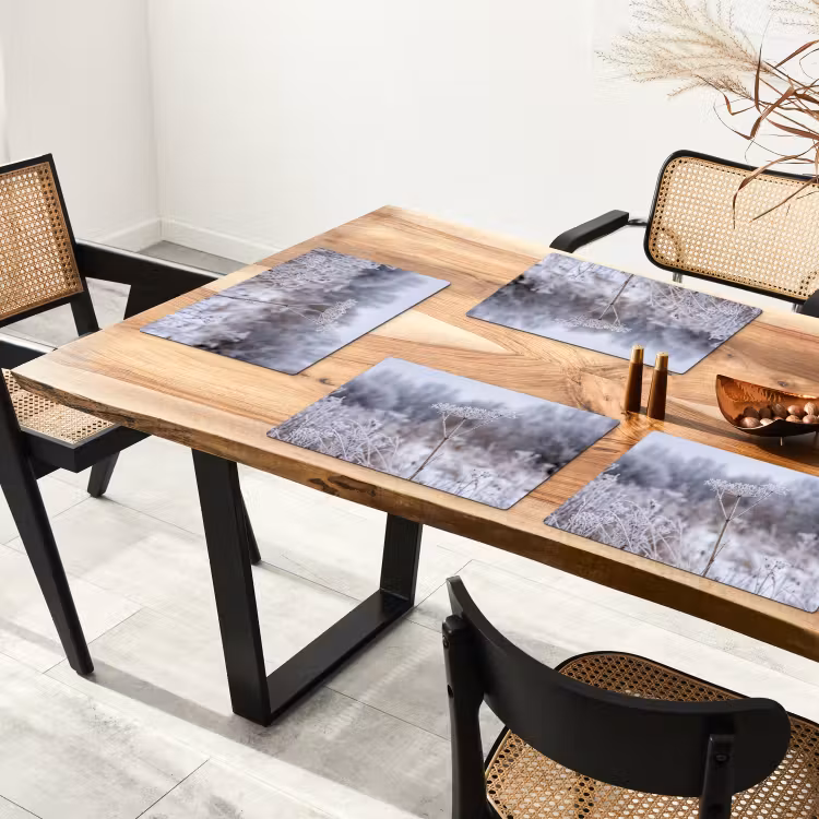 Schermbloem - Rijp - Kristallen - Winter - Delicaat Placemat vinyl groot -zzsfeer4_Kitchenyeah-website