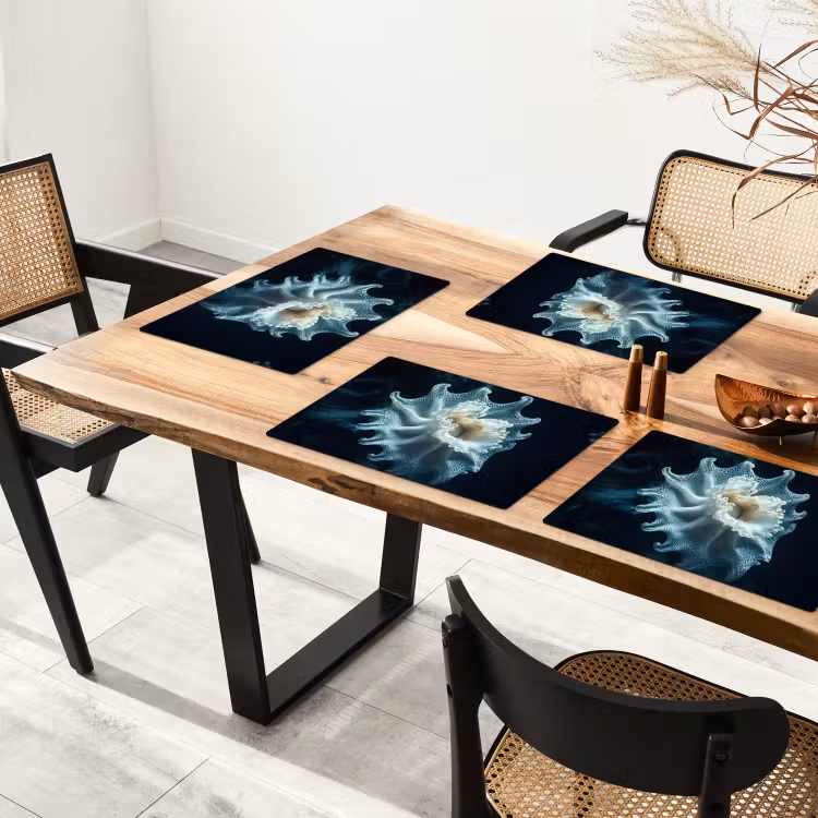 Zeewezen - Wit - Golven - Water Placemat vinyl groot -zzsfeer4_Kitchenyeah-website