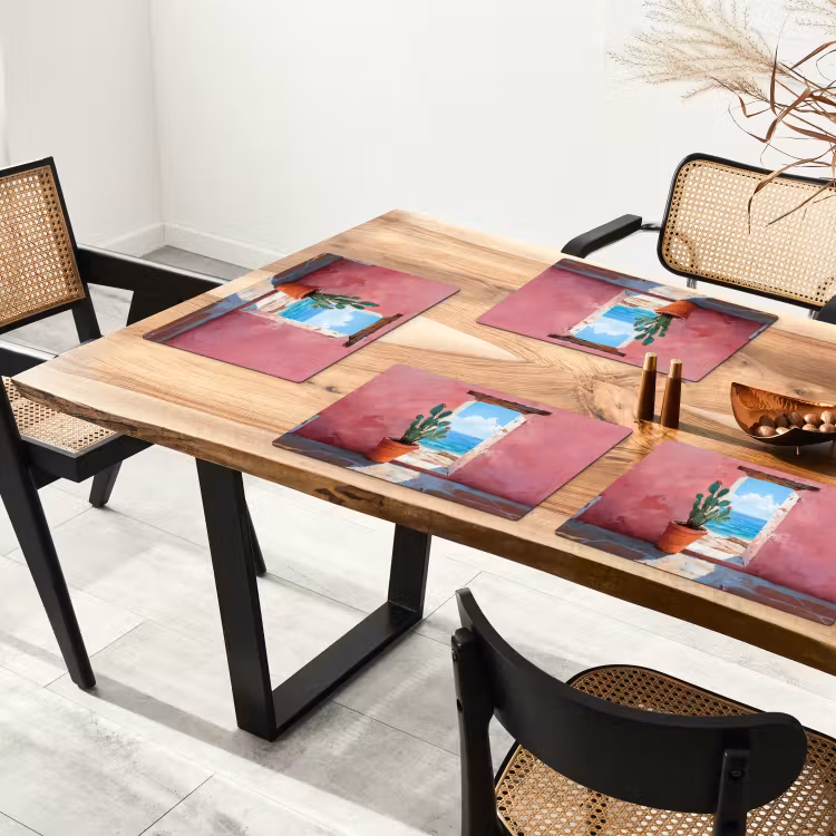 Zee - Roze - Cactus Placemat vinyl groot -zzsfeer4_Kitchenyeah-website