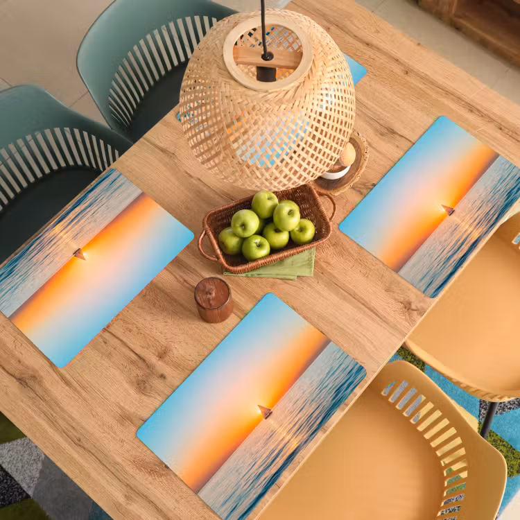 Zee - Zeilboot - Zonsondergang Placemat vinyl groot -zzsfeer5_Kitchenyeah-website