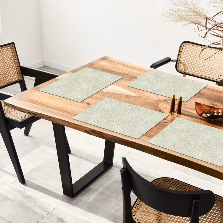 Sereen - Bloemen - Groen Placemat vinyl groot 368 -zzsfeer4_Kitchenyeah-website
