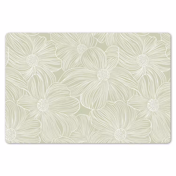 Sereen - Bloemen - Groen Placemat vinyl groot 368 -zzsfeer1_Kitchenyeah-website
