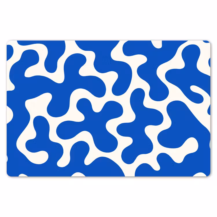 Vormen - Abstract - Blauw - Golven Placemat vinyl groot -zzsfeer1_Kitchenyeah-website