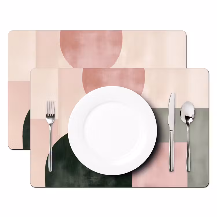 Vormen - Abstract - Cirkel - Zwart Placemat vinyl groot -zzsfeer2_Kitchenyeah-website