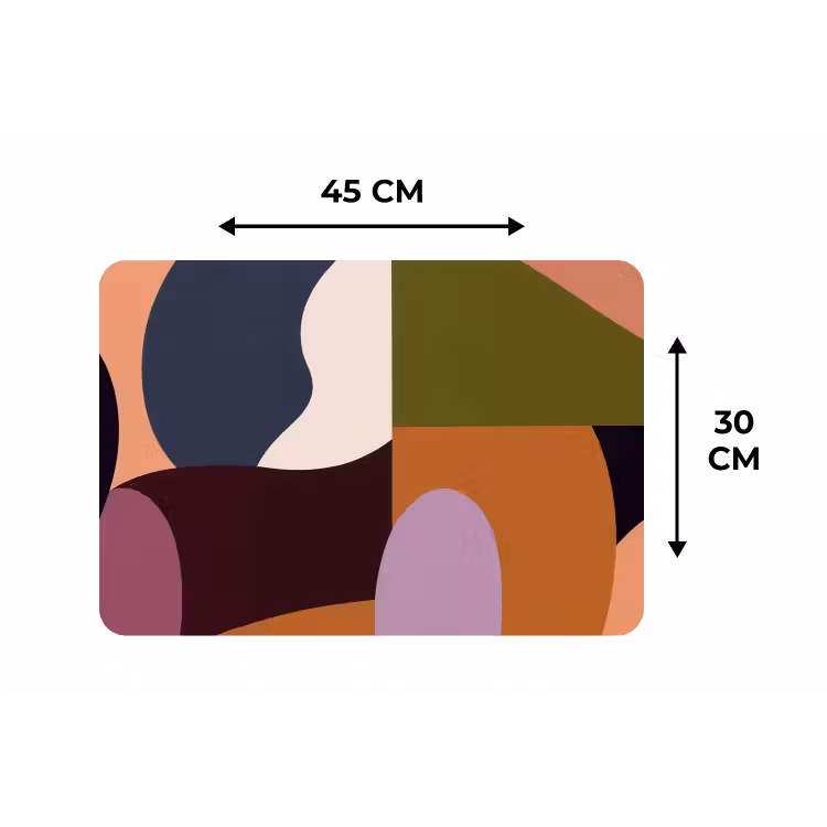 Vormen - Abstract - Kleuren - Vierkant Placemat vinyl groot -specs