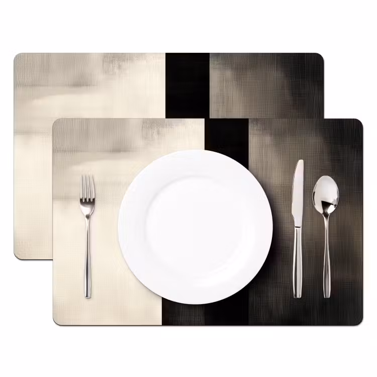 Vormen - Modern - Zwart Placemat vinyl groot -zzsfeer2_Kitchenyeah-website