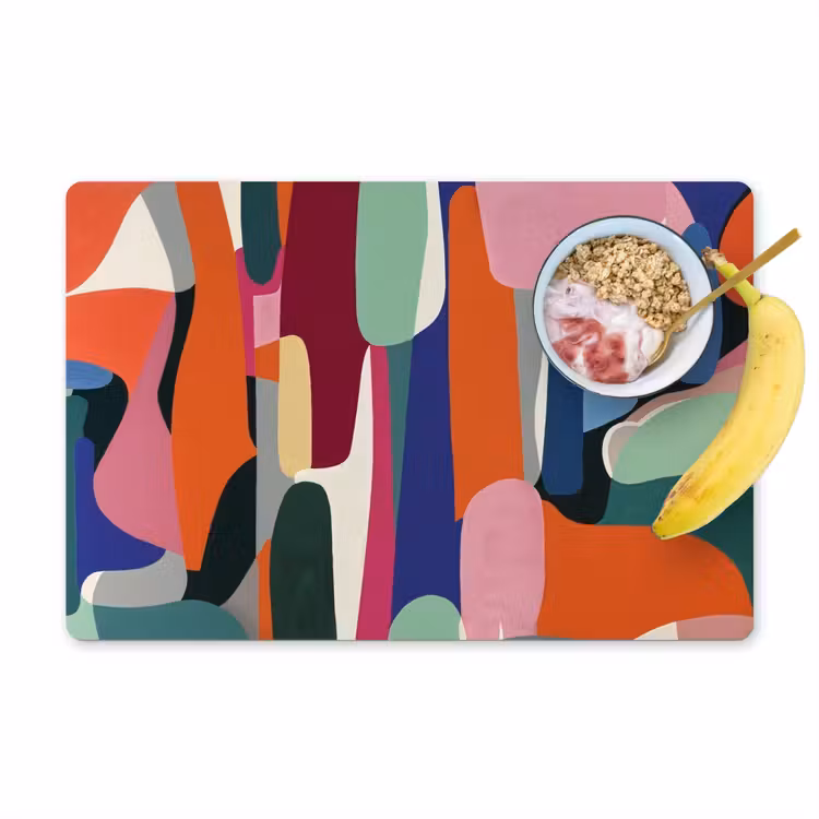 Vormen - Ritmisch - Kleuren - Abstract Placemat vinyl groot -zzzproduct_Kitchenyeah-website