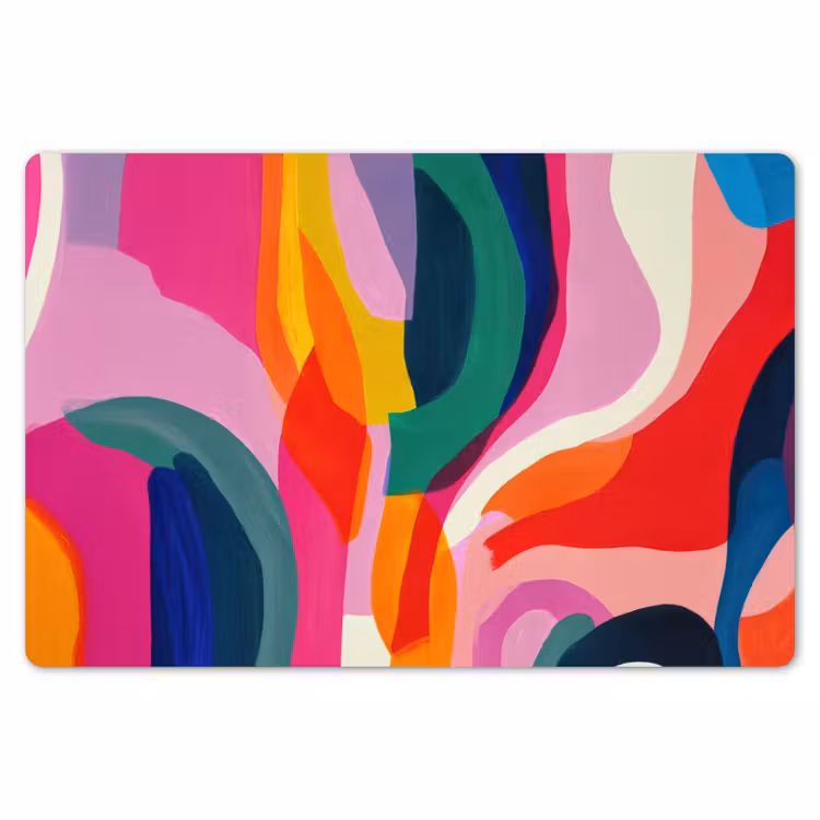 Vormen - Golvend - Abstract - Felroze Placemat vinyl groot -zzsfeer1_Kitchenyeah-website