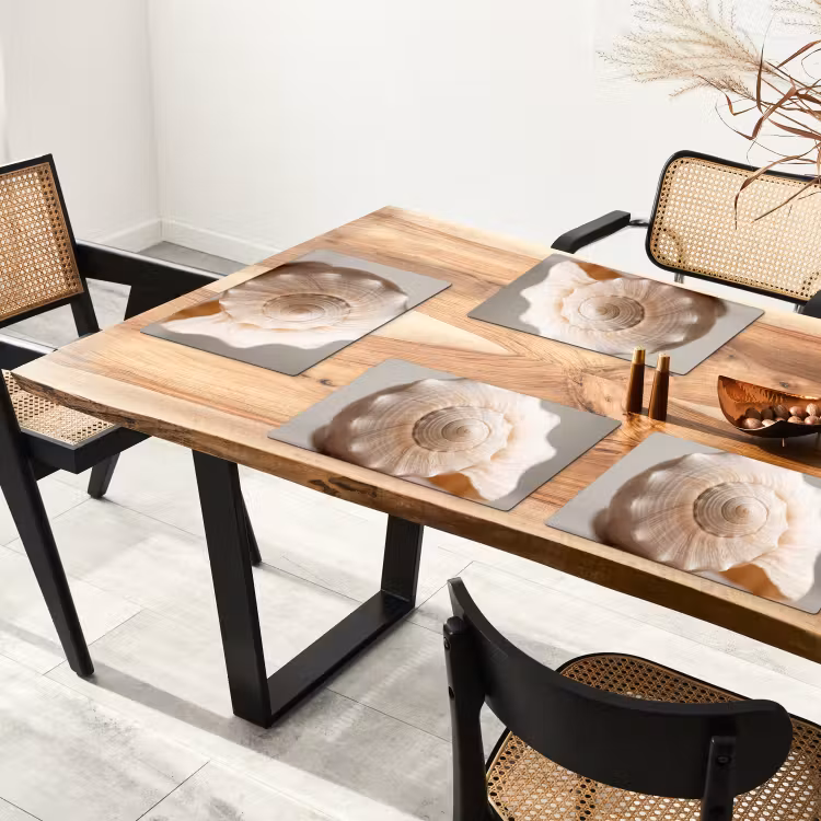 Schelp - Detail - Beige Placemat vinyl groot -zzsfeer4_Kitchenyeah-website