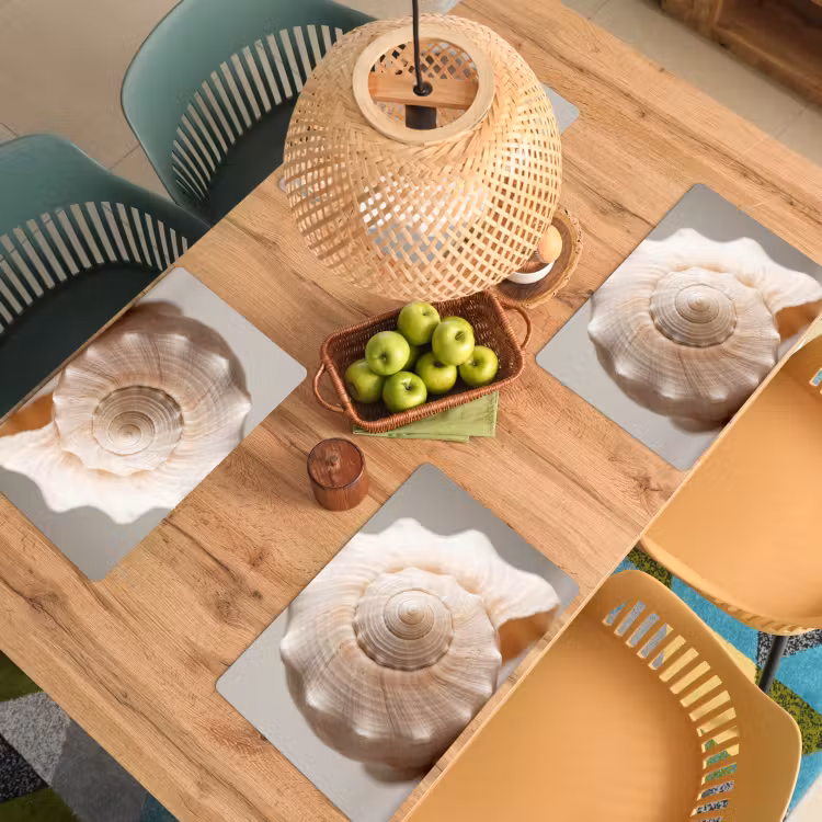 Schelp - Detail - Beige Placemat vinyl groot -zzsfeer5_Kitchenyeah-website