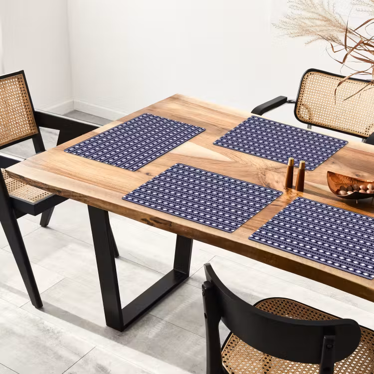 Schelp - Nautisch - Blauw - Wit Placemat vinyl groot 368 -zzsfeer4_Kitchenyeah-website