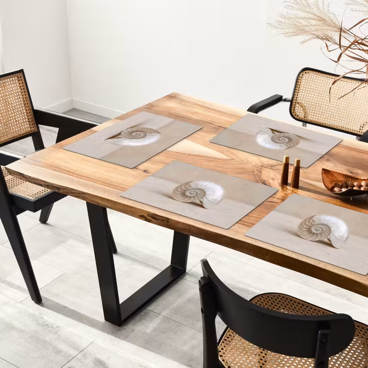 Schelp - Spiraal - Beige Placemat vinyl groot -zzsfeer4_Kitchenyeah-website