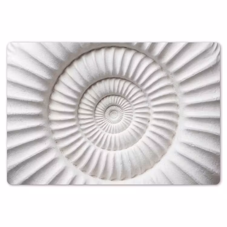Schelp - Spiraal - Wit Placemat vinyl groot -zzsfeer1_Kitchenyeah-website
