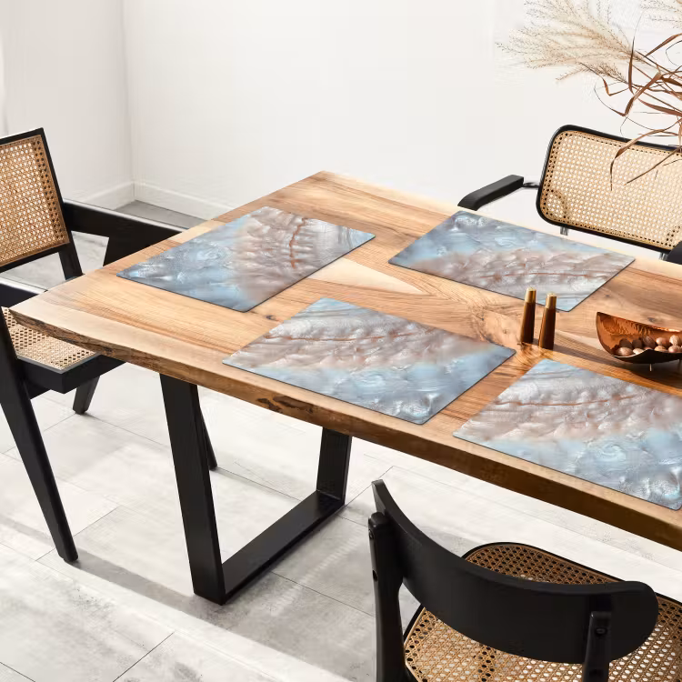 Schelpen - Abstract - Natuur Placemat vinyl groot -zzsfeer4_Kitchenyeah-website