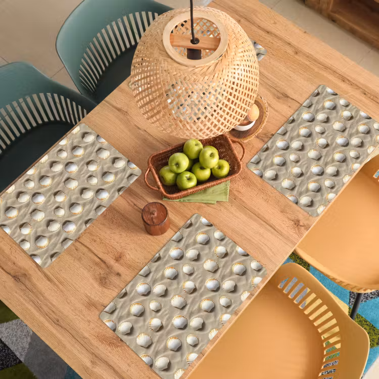 Schelpen - Zand - Maritiem Placemat vinyl groot 368 -zzsfeer5_Kitchenyeah-website