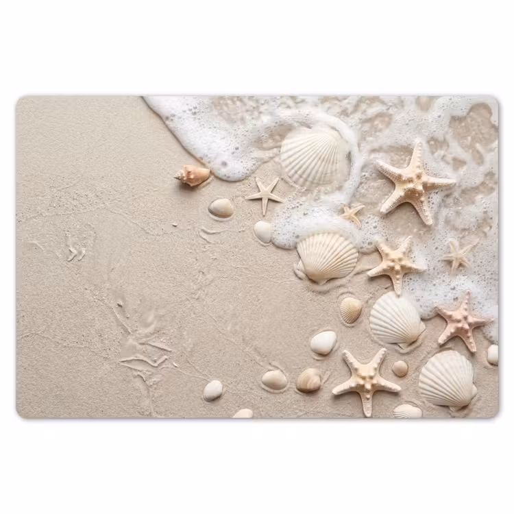 Schelpen - Zeesterren - Strand Placemat vinyl groot -zzsfeer1_Kitchenyeah-website