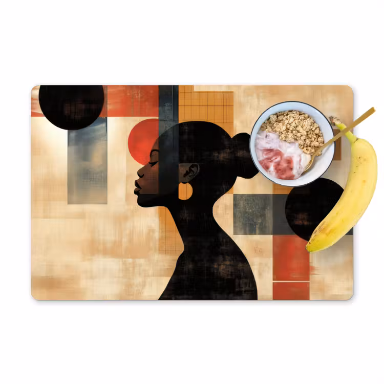 Zijaanzicht - Vrouw - Vormen Placemat vinyl groot -zzzproduct_Kitchenyeah-website