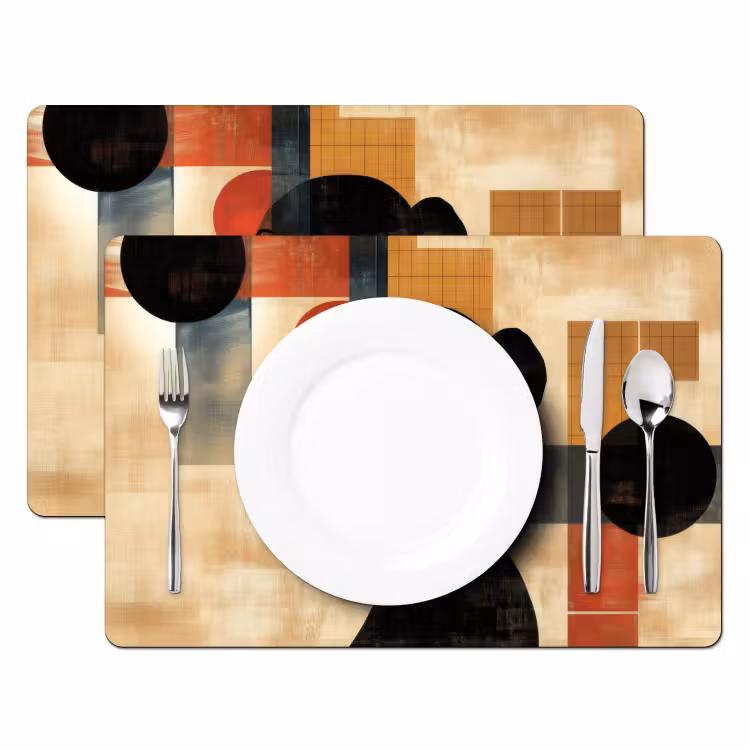 Zijaanzicht - Vrouw - Vormen Placemat vinyl groot -zzsfeer2_Kitchenyeah-website