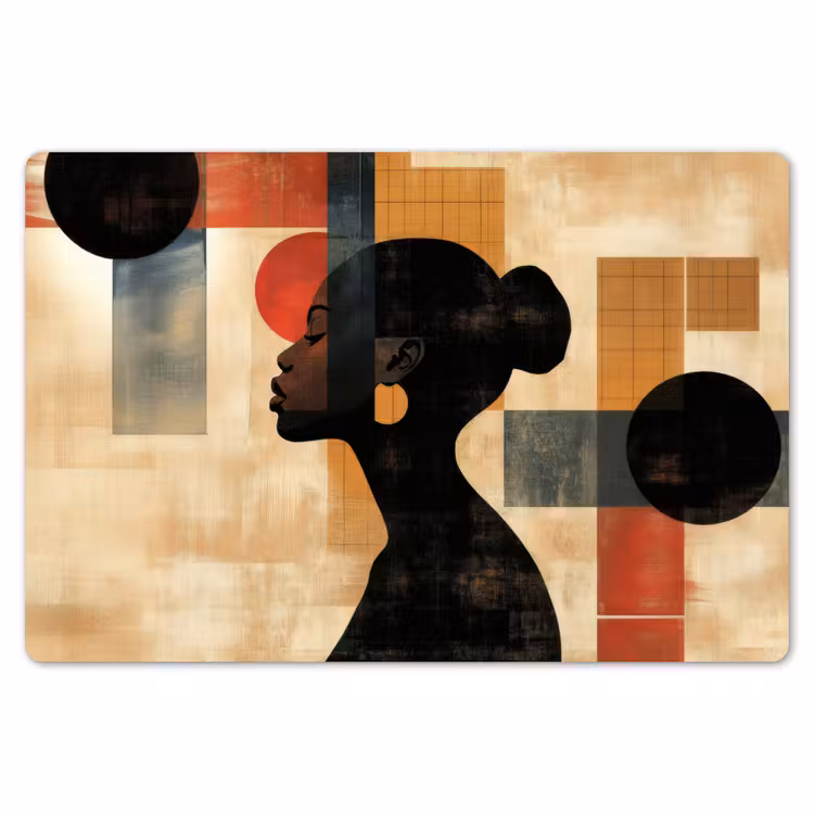 Zijaanzicht - Vrouw - Vormen Placemat vinyl groot -zzsfeer1_Kitchenyeah-website