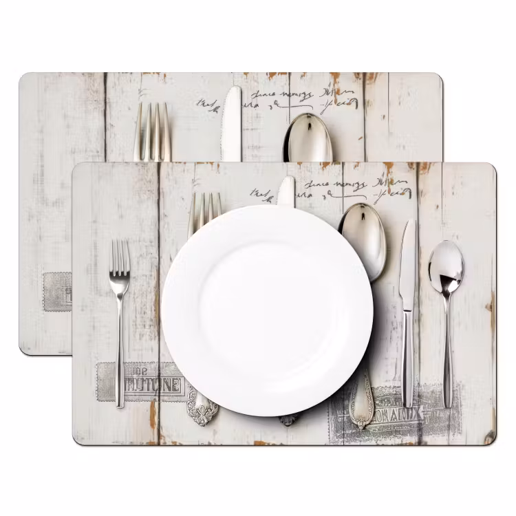 Zilver - Bestek - Hout Placemat vinyl groot -zzsfeer2_Kitchenyeah-website