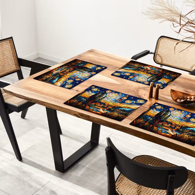 Hemel - Sterren - Mozaïek - Huizen Placemat vinyl groot -zzsfeer4_Kitchenyeah-website