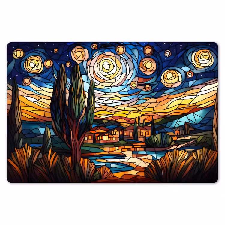Hemel - Sterren - Mozaïek - Huizen Placemat vinyl groot -zzsfeer1_Kitchenyeah-website