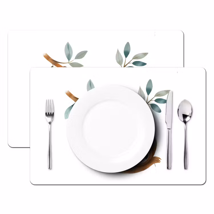 Luiaard - Dier - Jungle dieren Placemat vinyl groot -zzsfeer2_Kitchenyeah-website
