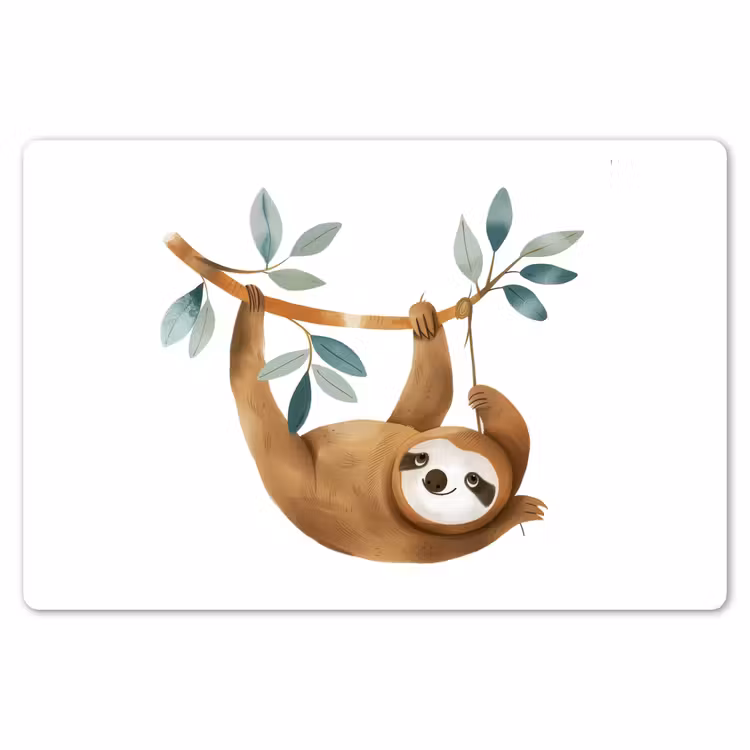 Luiaard - Dier - Jungle dieren Placemat vinyl groot -zzsfeer1_Kitchenyeah-website