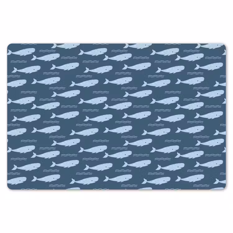 Klein - Oceaan - Golven - Blauw Placemat vinyl groot 368 -zzsfeer1_Kitchenyeah-website