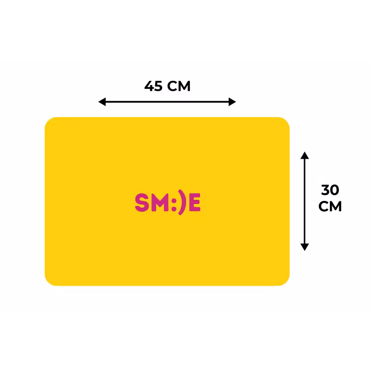 Smile - Roze - Geel Placemat vinyl groot -specs