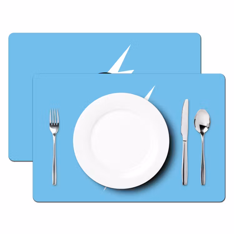 Smiley - Blauw - Bliksem Placemat vinyl groot -zzsfeer2_Kitchenyeah-website