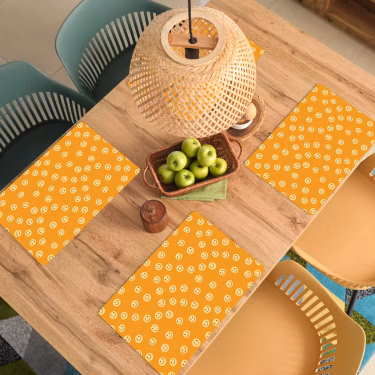 Smileys - Retro - Heel Placemat vinyl groot 368 -zzsfeer5_Kitchenyeah-website