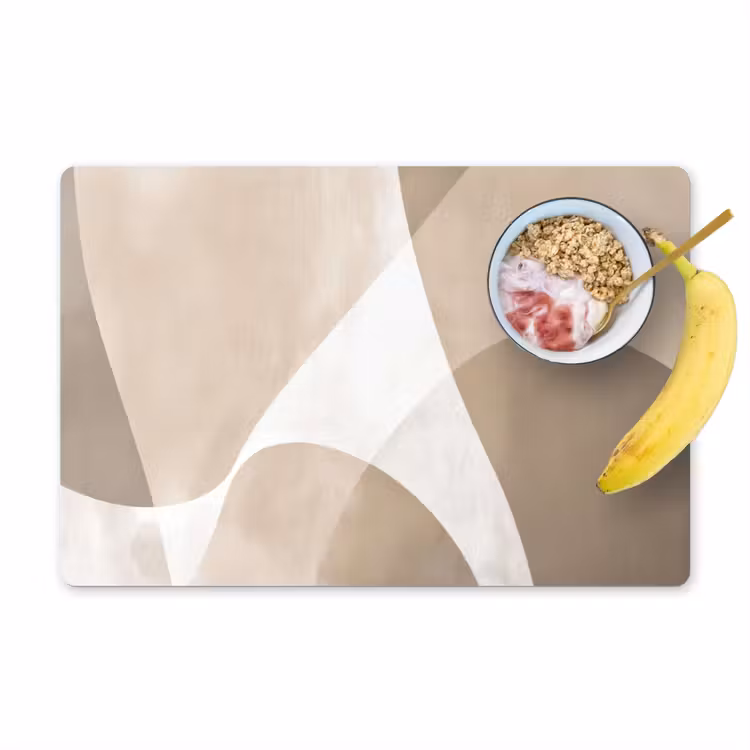 Vloeiende vlakken - Harmonieus - Golvend Placemat vinyl groot -zzzproduct_Kitchenyeah-website