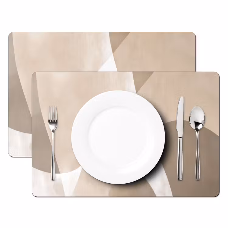 Vloeiende vlakken - Harmonieus - Golvend Placemat vinyl groot -zzsfeer2_Kitchenyeah-website