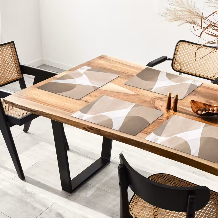 Vloeiende vlakken - Harmonieus - Golvend Placemat vinyl groot -zzsfeer4_Kitchenyeah-website
