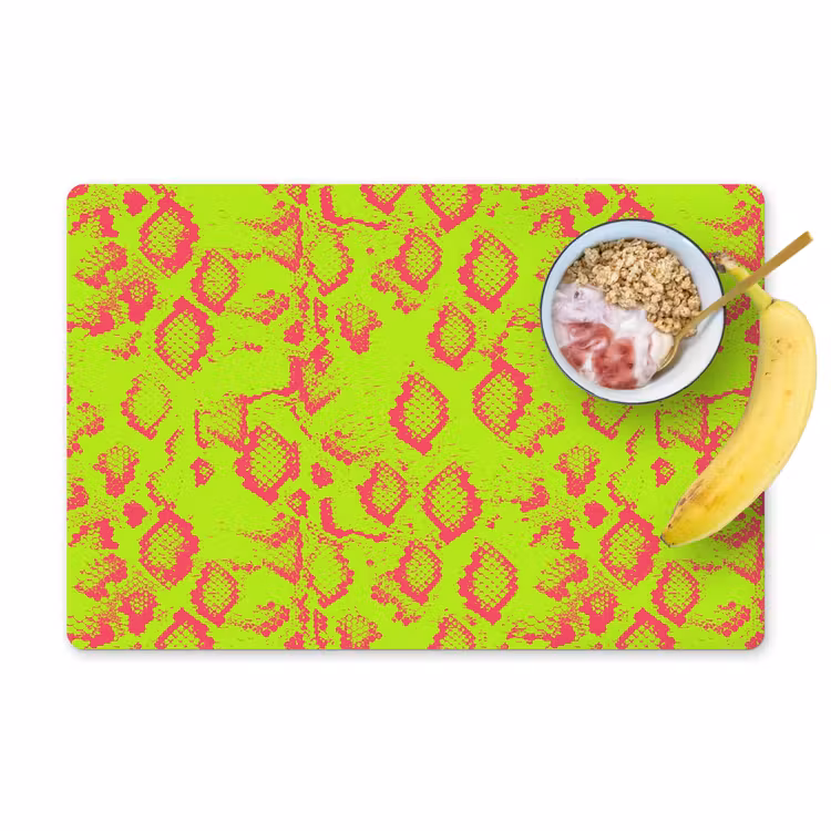 Slang - Neon - Groen - Roze Placemat vinyl groot 368 -zzzproduct_Kitchenyeah-website
