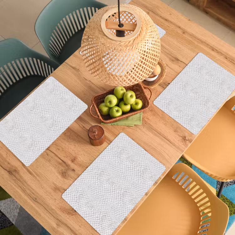 Slang - Patroon - Wit Placemat vinyl groot 368 -zzsfeer5_Kitchenyeah-website