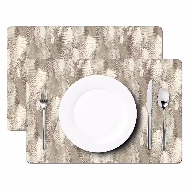 Slang - Textuur - Zand Placemat vinyl groot 368 -zzsfeer2_Kitchenyeah-website