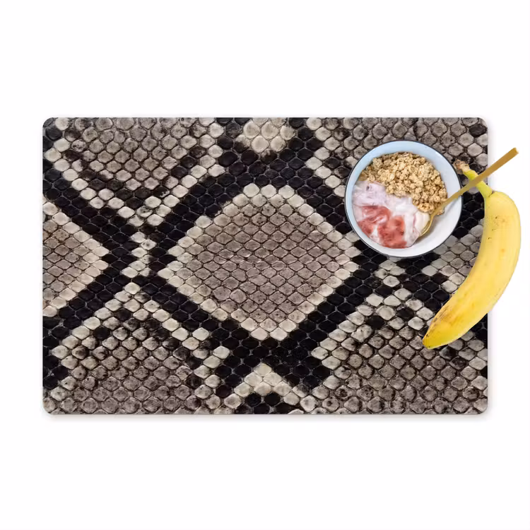 Slangenleer - Patroon - Beige Placemat vinyl groot -zzzproduct_Kitchenyeah-website