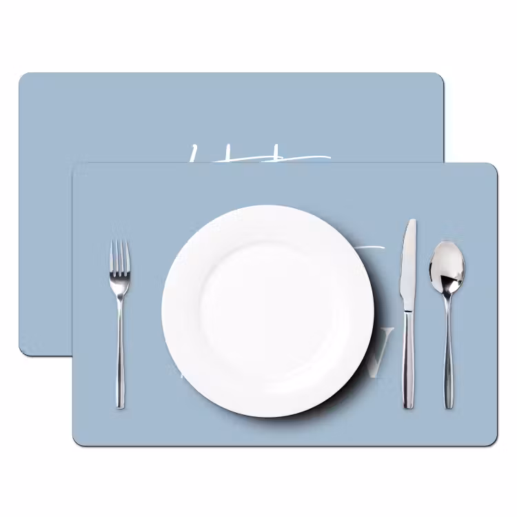 Sneeuw - Winter - Blauw - Let it snow Placemat vinyl groot -zzsfeer2_Kitchenyeah-website