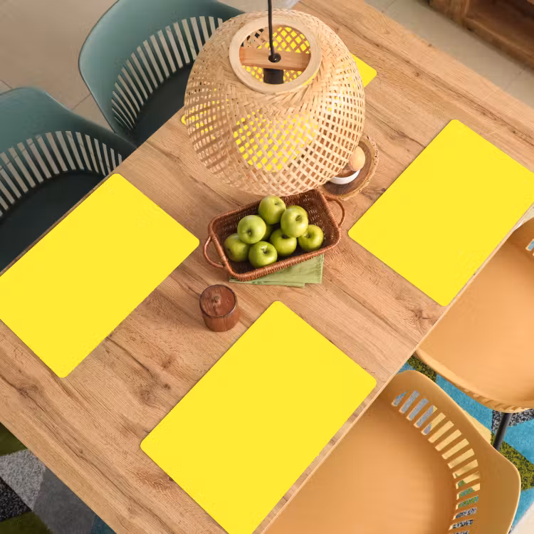 Soft - Custard - Geel Placemat vinyl groot 368 -zzsfeer5_Kitchenyeah-website