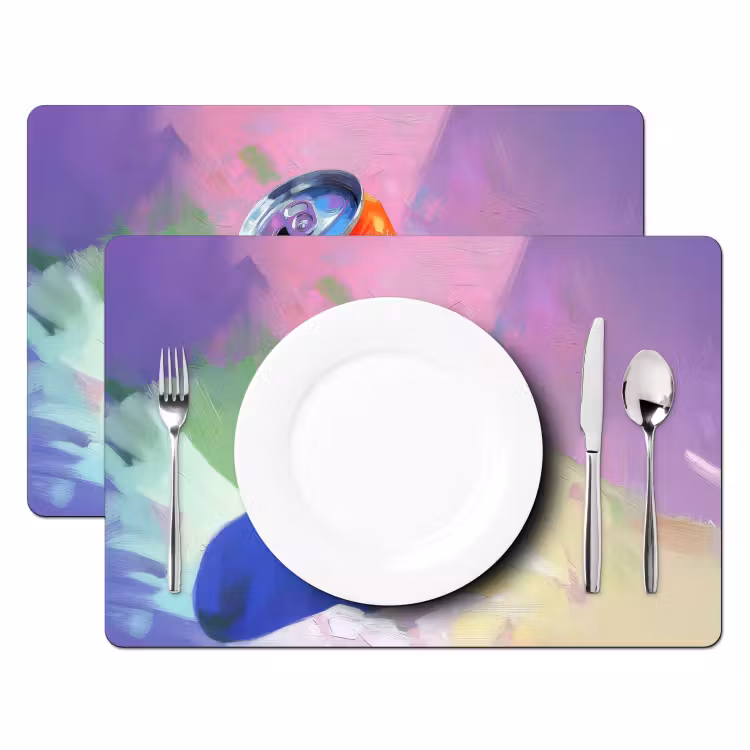 Frisdrank - Blik - Paars Placemat vinyl groot -zzsfeer2_Kitchenyeah-website