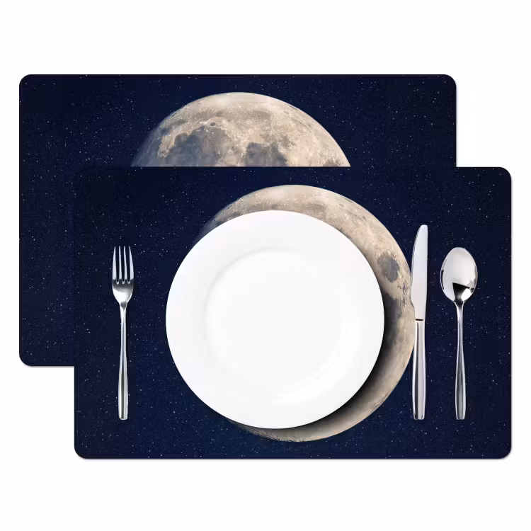 Ruimte - Maan - Kosmos Placemat vinyl groot -zzsfeer2_Kitchenyeah-website