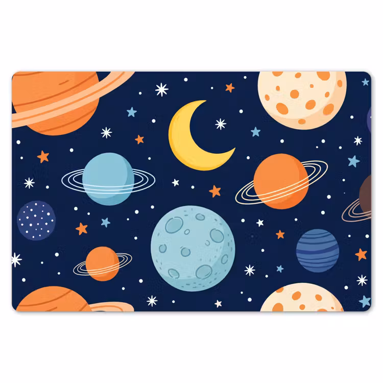 Ruimte - Planeten - Kleurrijk Placemat vinyl groot -zzsfeer1_Kitchenyeah-website