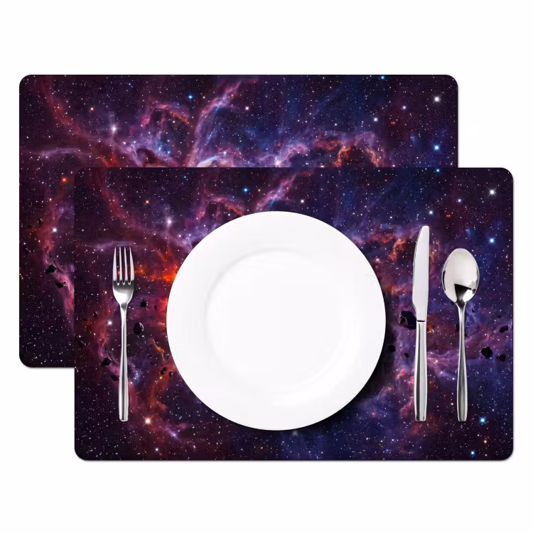 Space - Stars - Abstract - Colorful Placemat vinyl groot -zzsfeer2_Kitchenyeah-website